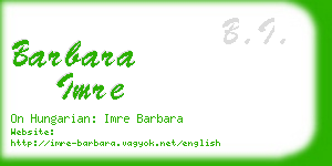 barbara imre business card